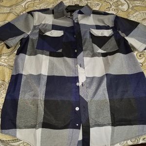Ecko Men’s blue plaid button up NWT
